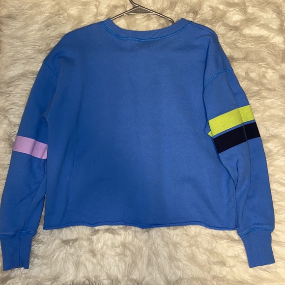 Aerie Blue Cropped Sweatshirt - Picture 4 of 4